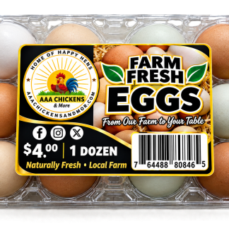 1-dozen (12) farm fresh eating eggs