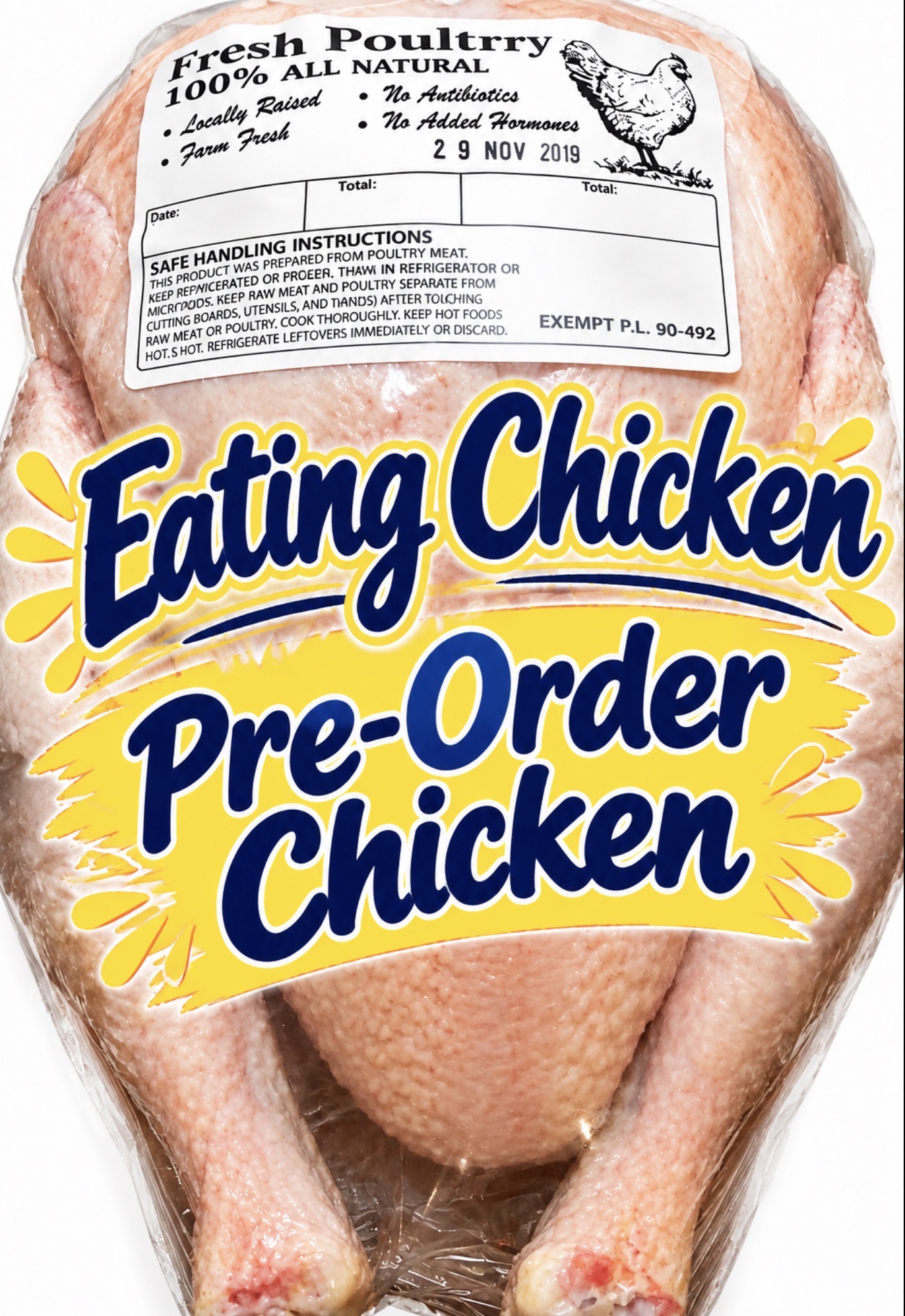 Pre-order FARM FRESH WHOLE CHICKENS