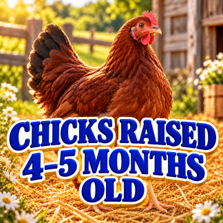 Chicks raised to 4-5 months old