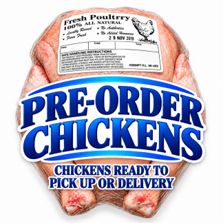 DELICIOUS FARM FRESH WHOLE CHICKENS